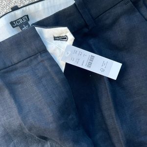 J.Crew Linen Black Ankle Pants